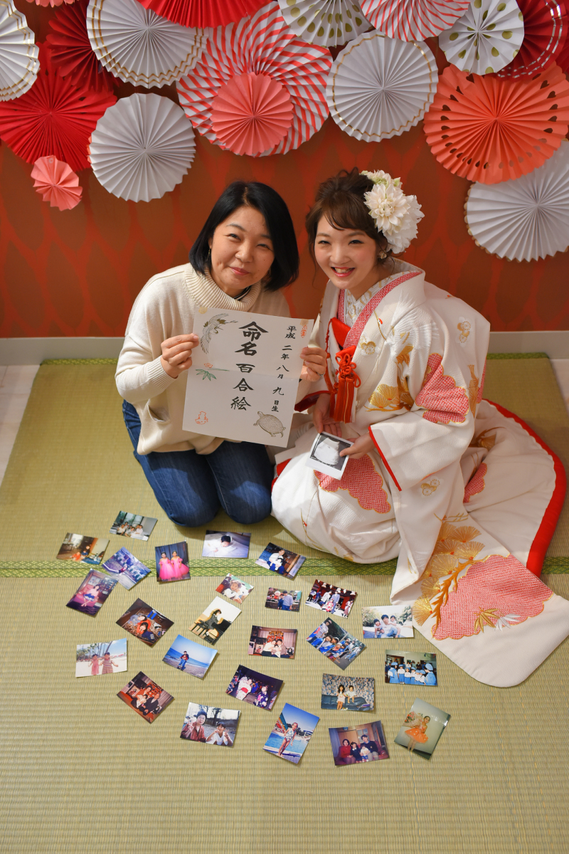 お母様も一緒に記念撮影