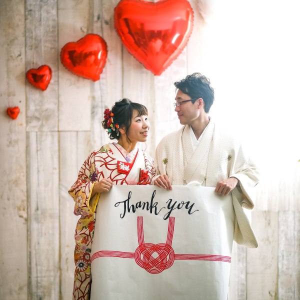 和小物を使って撮影♪