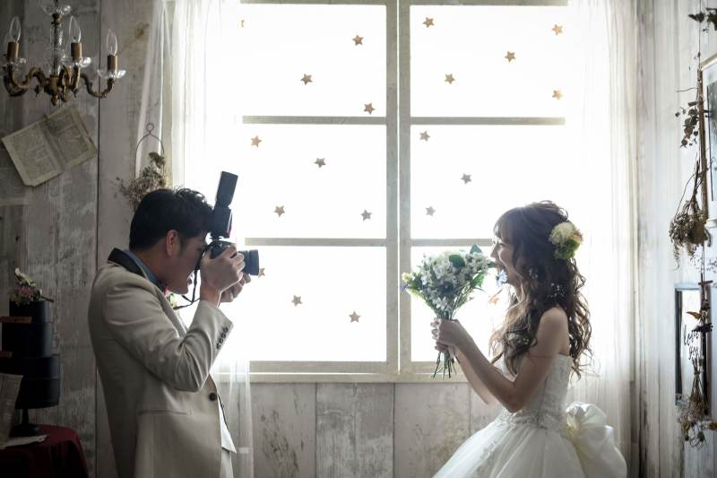 新郎様カメラマンににっこり笑顔♡