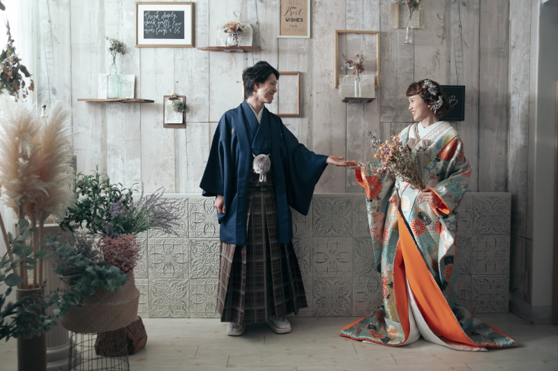 ネイビーの新作紋付袴