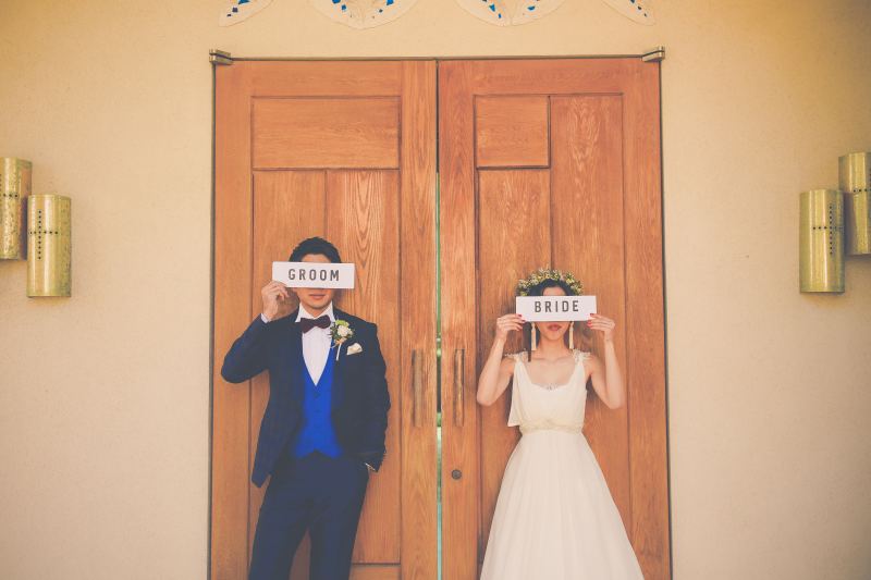 小物を使って目隠しショット