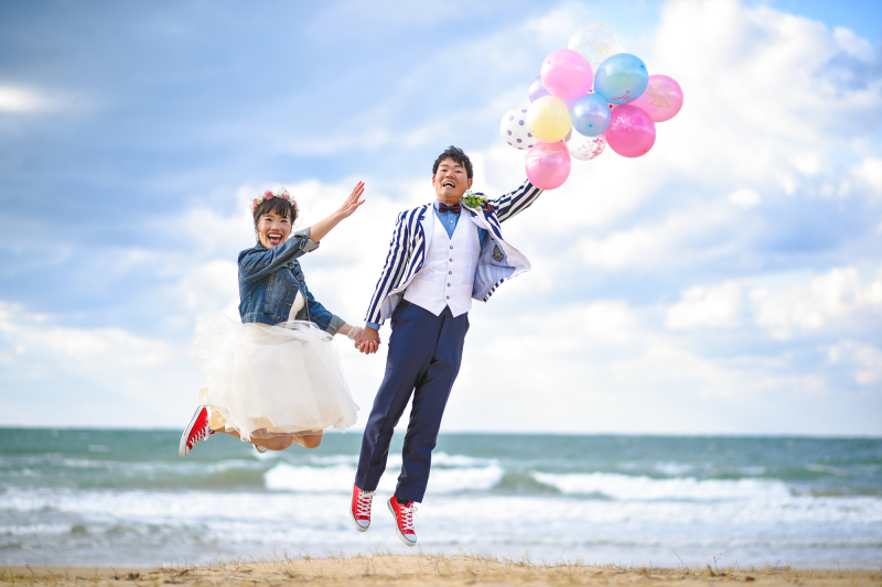 最後は風船でジャンプ♡