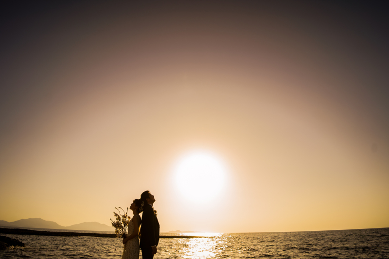 段々と染まっていく夕日