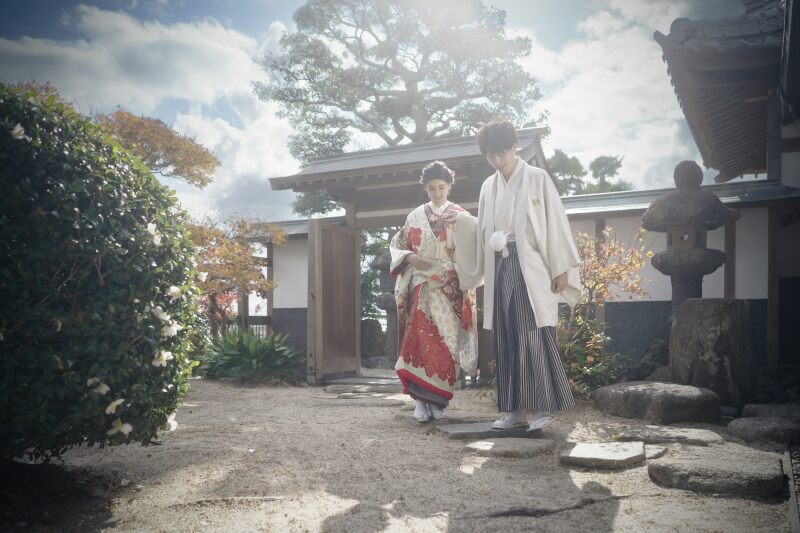 色打掛はロケーション撮影