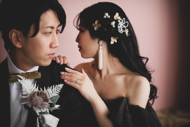 ドレス × タキシード シンプルコーディネート