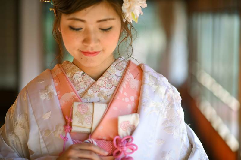 白無垢の色合わせにもこだわって