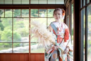 日本庭園で和装撮影＊和1&洋1