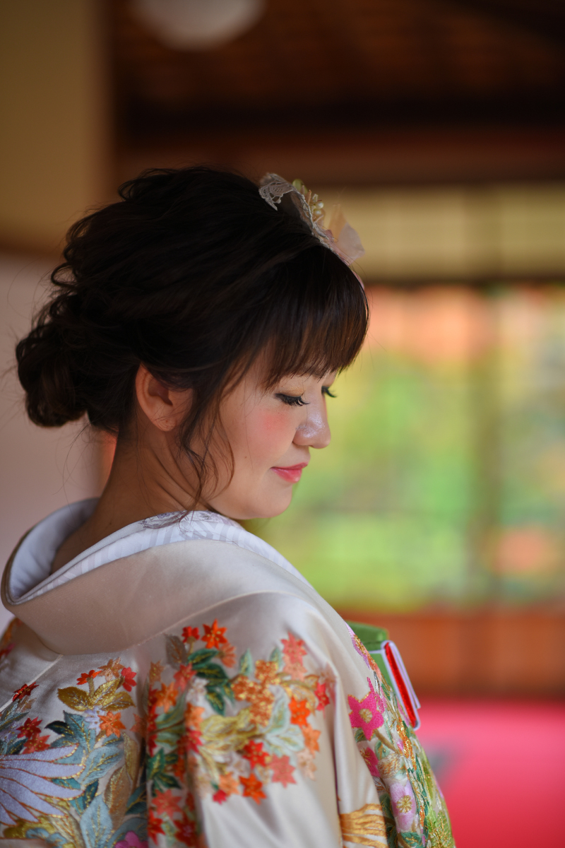 まずは色打掛から撮影