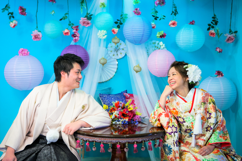 まずは和装から撮影スタート！