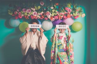 和装でスタジオ撮影