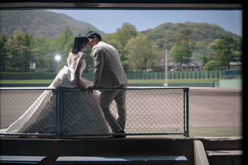 ベンチからパシャリ