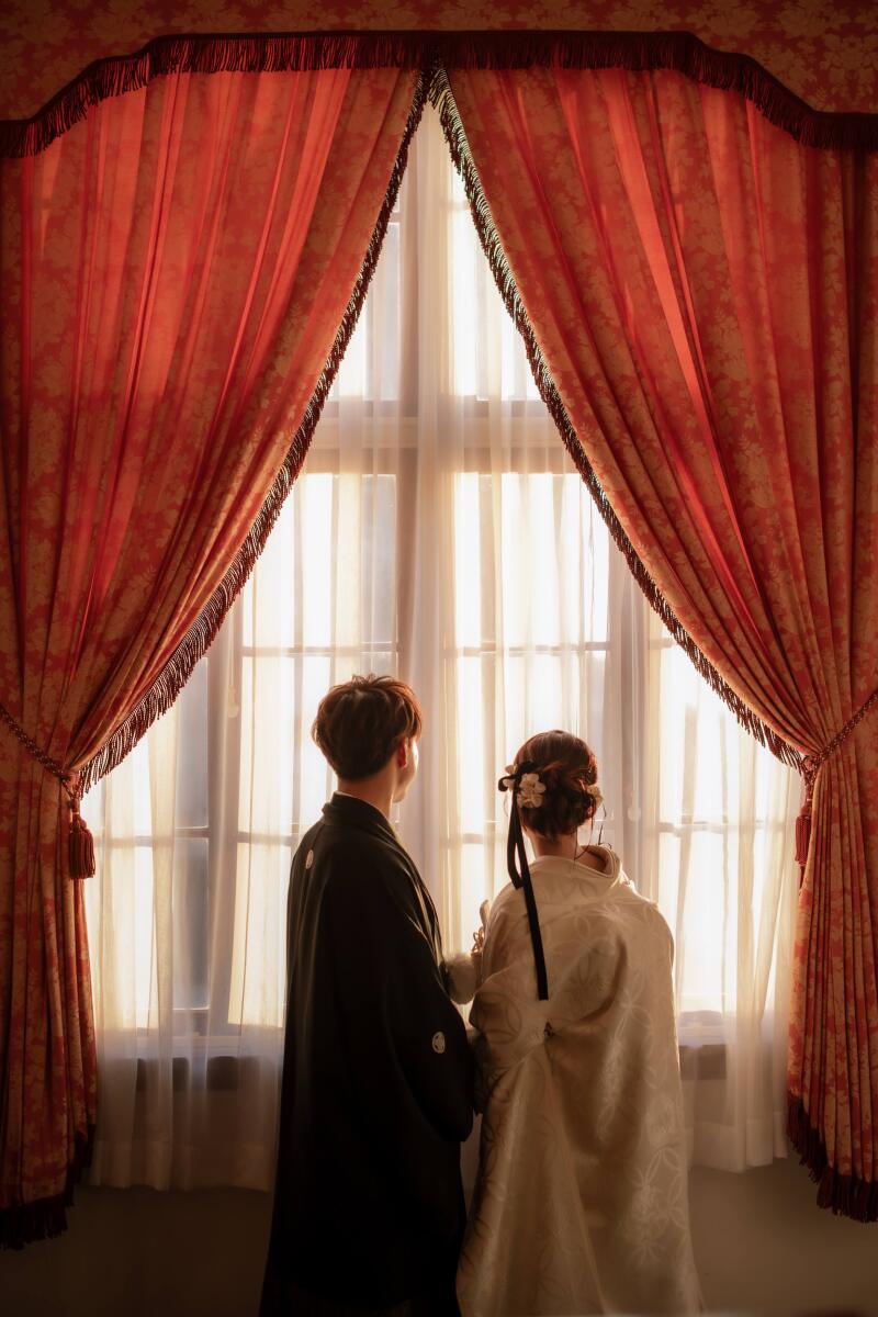 窓辺でのショット