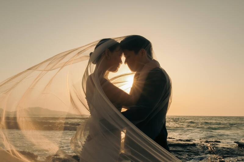 ドラマチックな夕暮れ時