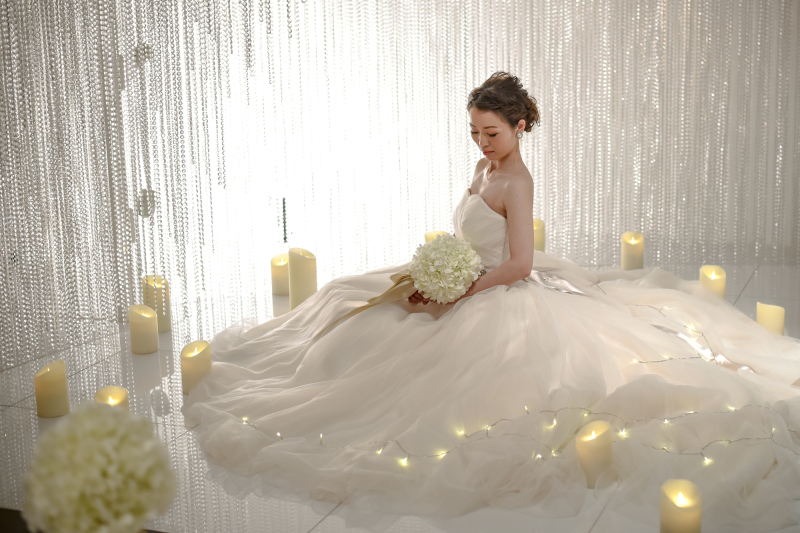 撮影小物をコーディネートしてロマンチックに