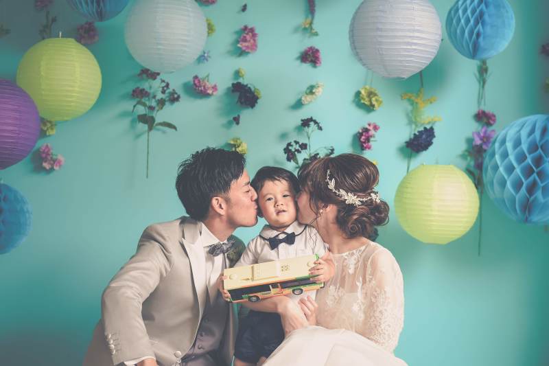 お子様と一緒にフォトウェディング