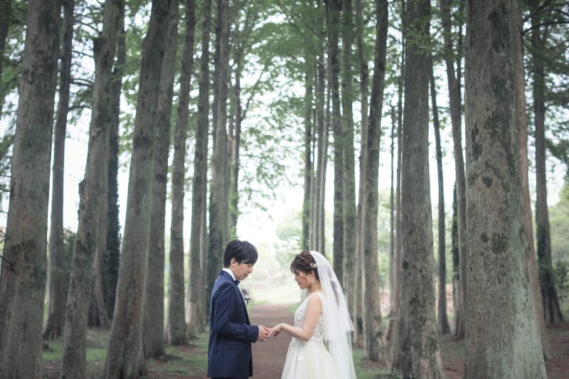 ウェディングドレス ×森の結婚式
