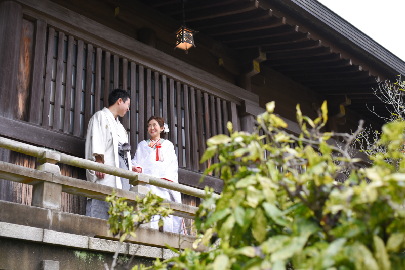 挙式を行う神社で前撮り