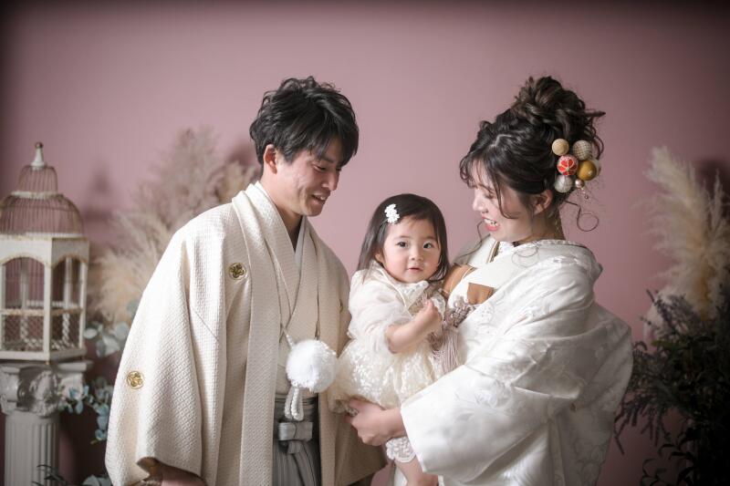 ◆お子様と一緒にスタジオ撮影◆ ２点プラン<和装&ドレス撮影>スタジオ撮影・200カット付