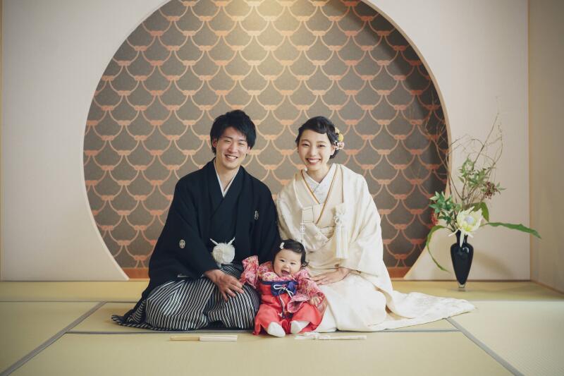 ◆お子様と一緒にスタジオ撮影◆ ２点プラン<和装&ドレス撮影>スタジオ撮影・200カット付