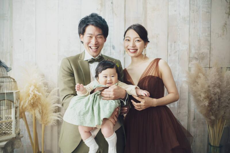 ◆お子様と一緒にスタジオ撮影◆ ２点プラン<和装&ドレス撮影>スタジオ撮影・200カット付