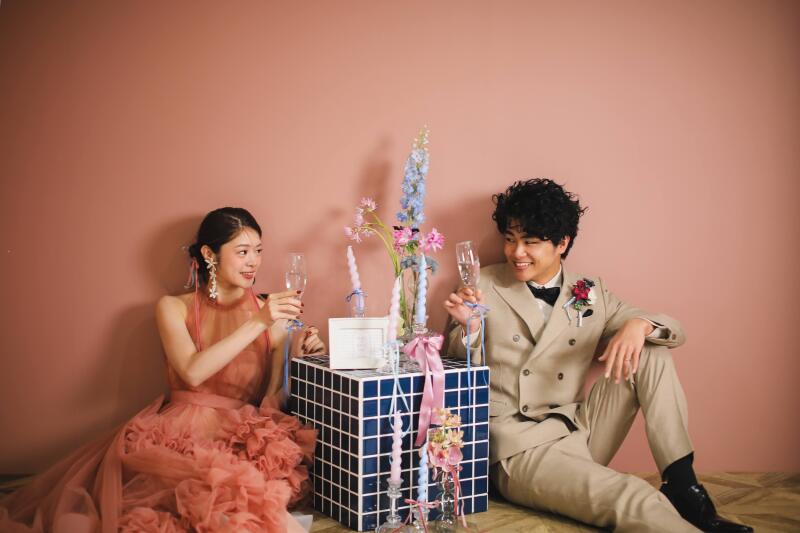 ◇ドレス1着スタジオプラン◇500着以上の品揃え!*衣裳&小物追加料金一切なし!100カット付 <ドレス1点+タキシード1点>