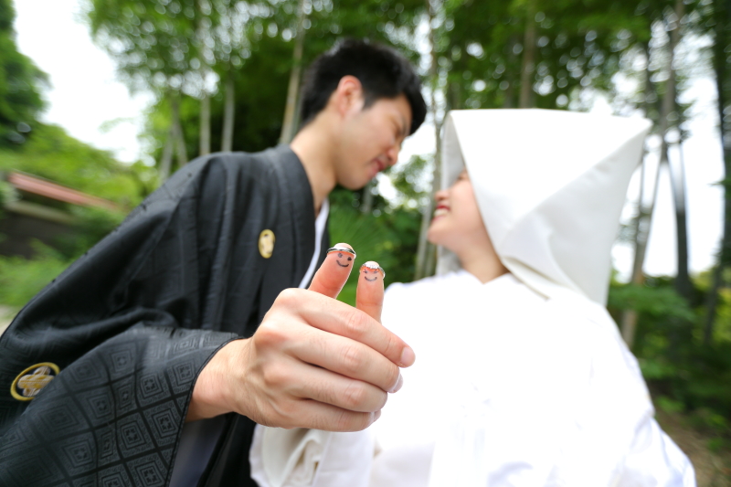 白無垢×新緑×指輪