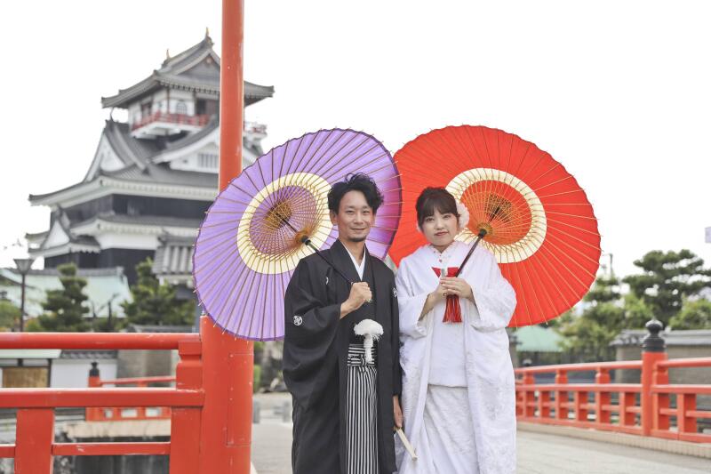 清洲城での和装撮影