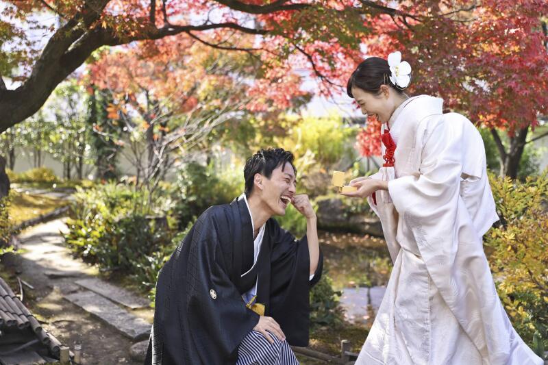 プロポーズ成功のガッツポーズ