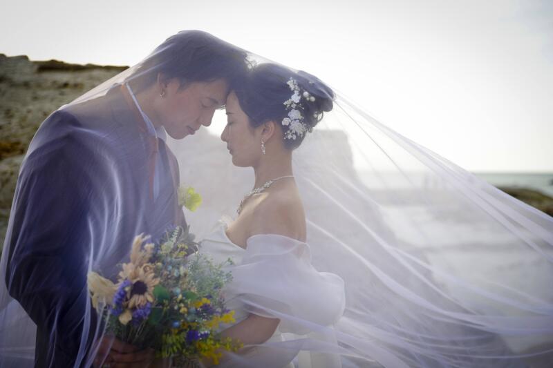 ベールをかぶってオシャレに