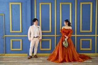 ドレス2着和装1着の大ボリュームの前撮り撮影