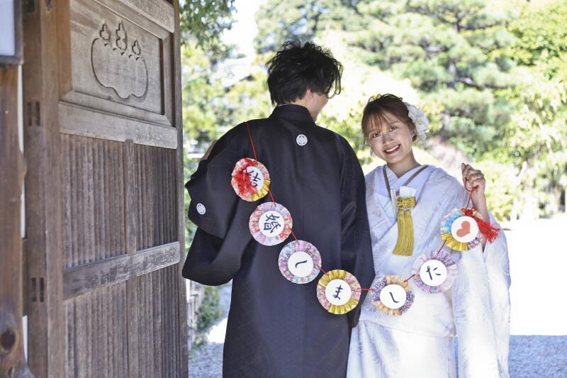 持込のガーランドを使って