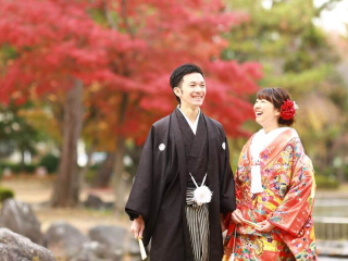 色づく紅葉と一緒に和装ロケ☆