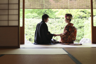 和装ロケ☆新緑☆日本庭園