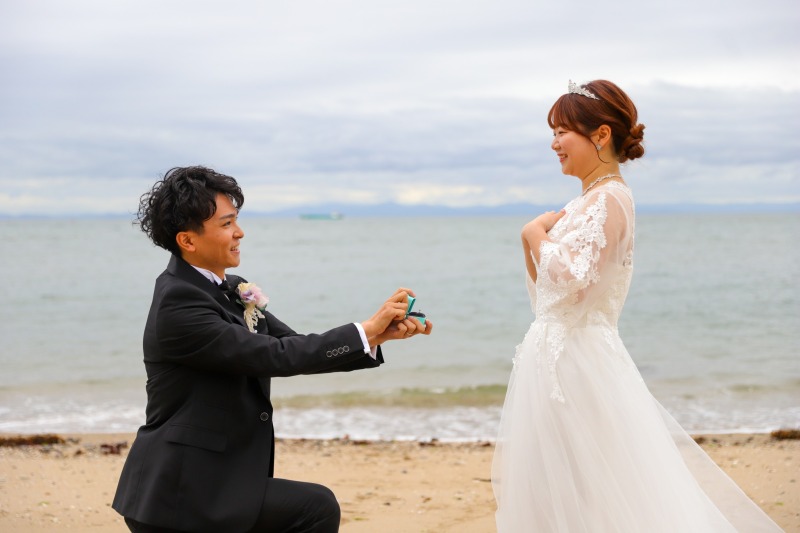 海辺で叶うプロポーズ