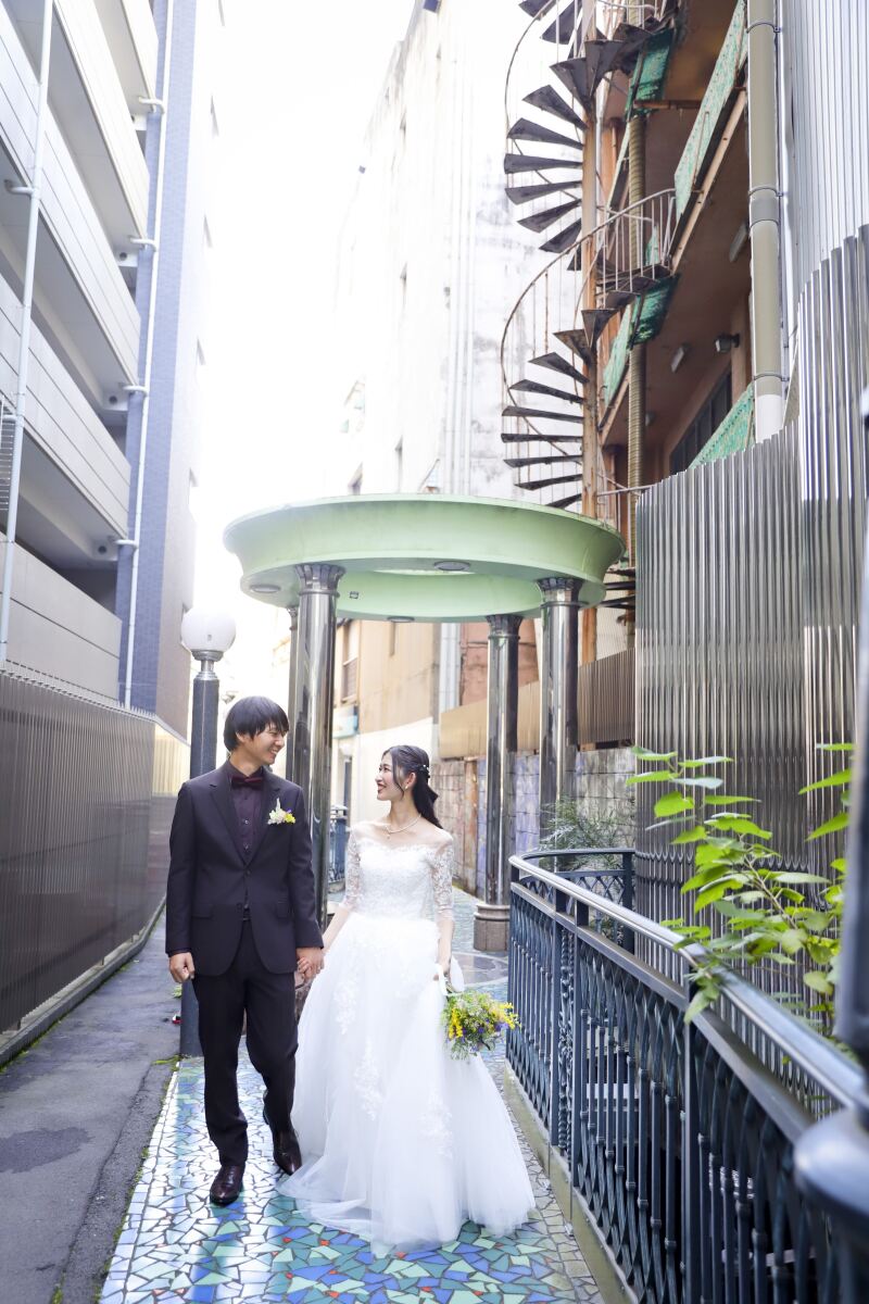 路地裏での街歩きフォト