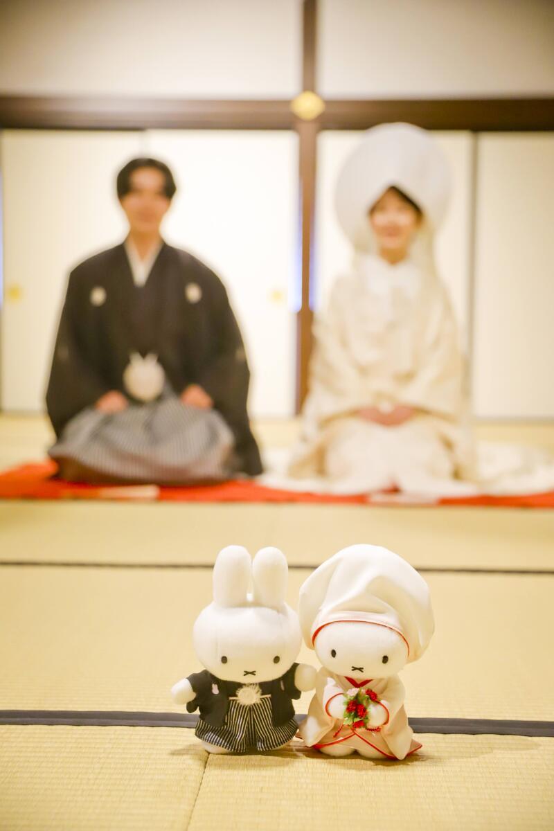 ミッフィーと一緒の和装フォト