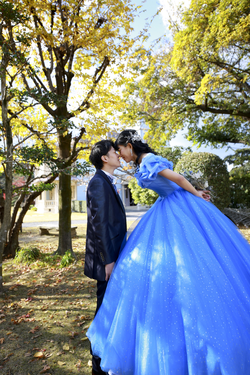 お庭にてお鼻をくっつけて