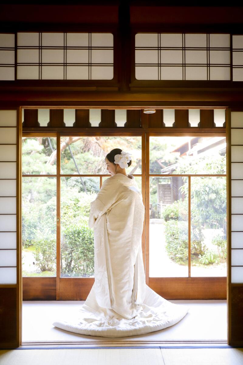 白無垢でソロカットを撮影