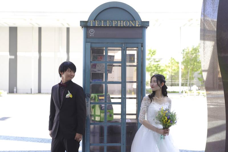 シンメトリーで魅せる前撮り