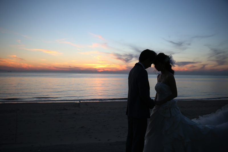 日が沈んでいくサンセットで