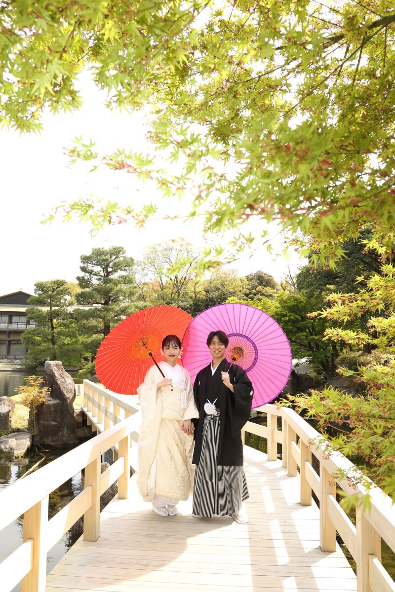 日本庭園の徳川園にて
