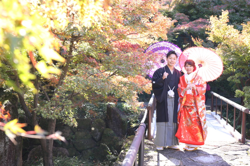 橋×紅葉＝素敵です♪