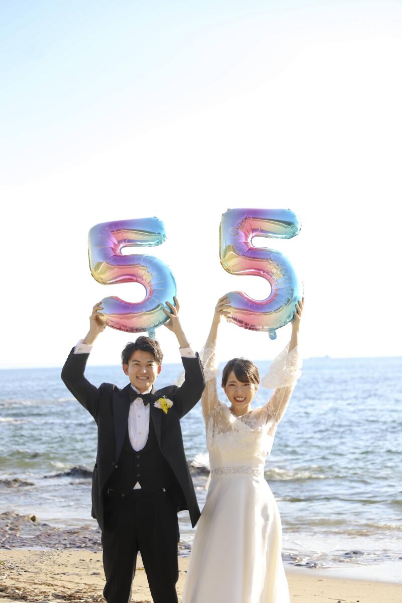 お持込の風船を持って