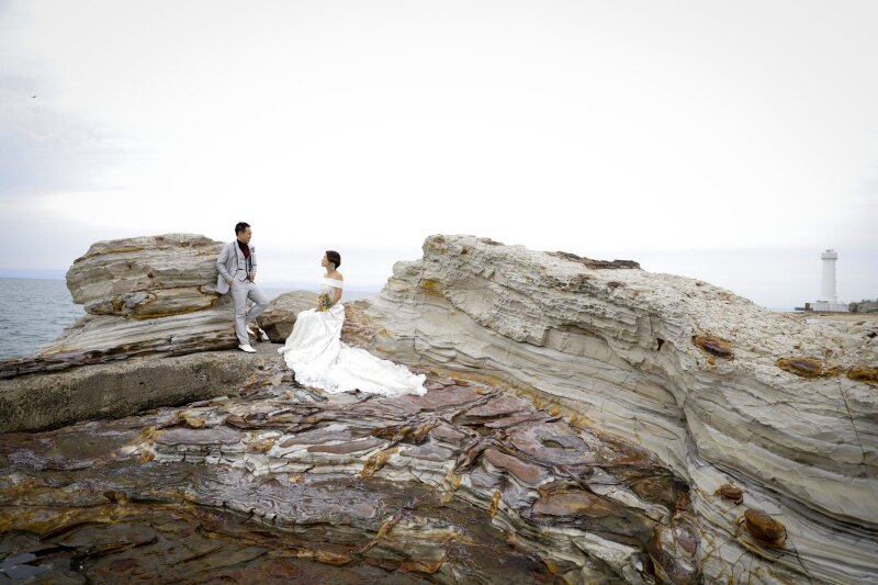 野間崎海岸といえばこのダイナミックな岩場