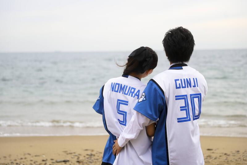 お二人らしいユニフォーム姿