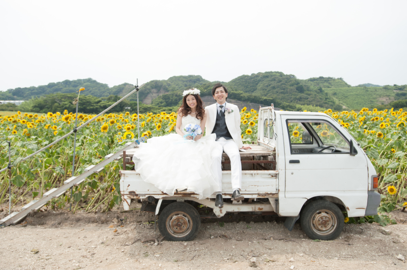 撮影用の車と☆