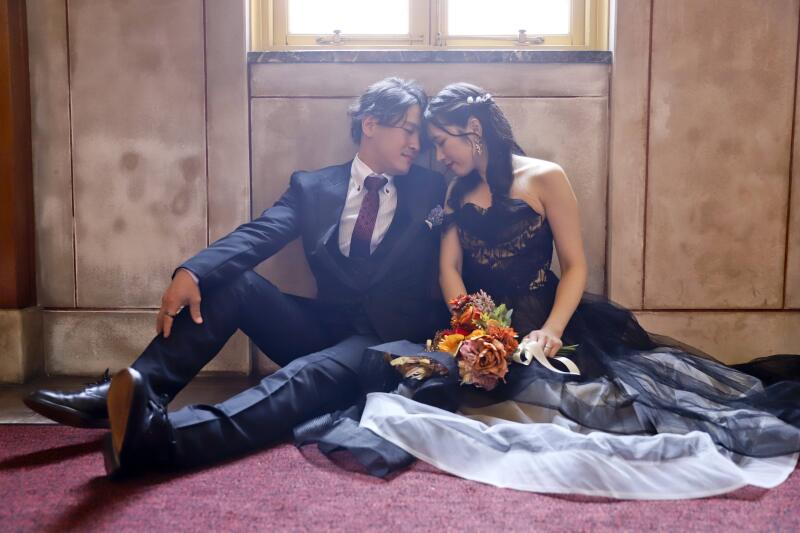 ブラックドレス＆スーツで洋館ロケーション撮影