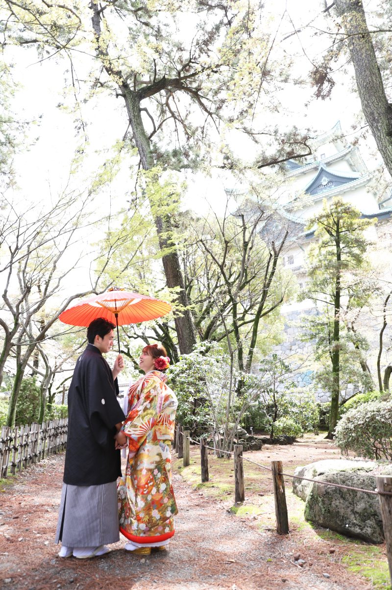 歴史ある風景とお二人