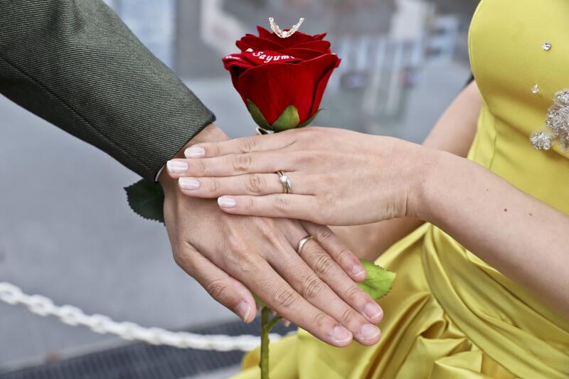 お持込のバラを使って