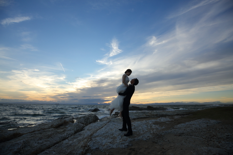 夕焼けに包まれ